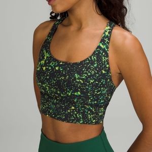 Lululemon energy longline bra Sparks Fly medium support Size 6 New without tags